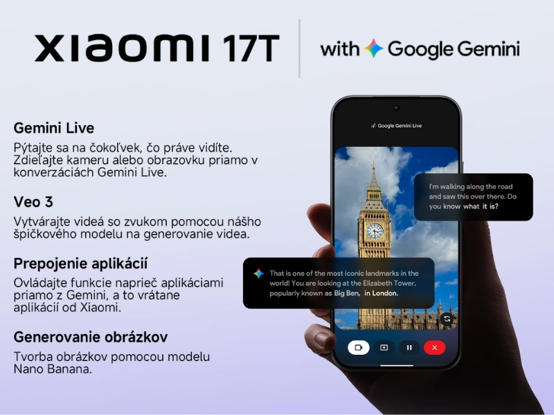 Google Gemini v smartf&oacute;ne Xiaomi 17T v&aacute;m ochotne pod&aacute; pomocn&uacute; ruku pri p&iacute;san&iacute;, brainstormingu, učen&iacute; alebo in&yacute;ch kreat&iacute;vnych činnostiach.