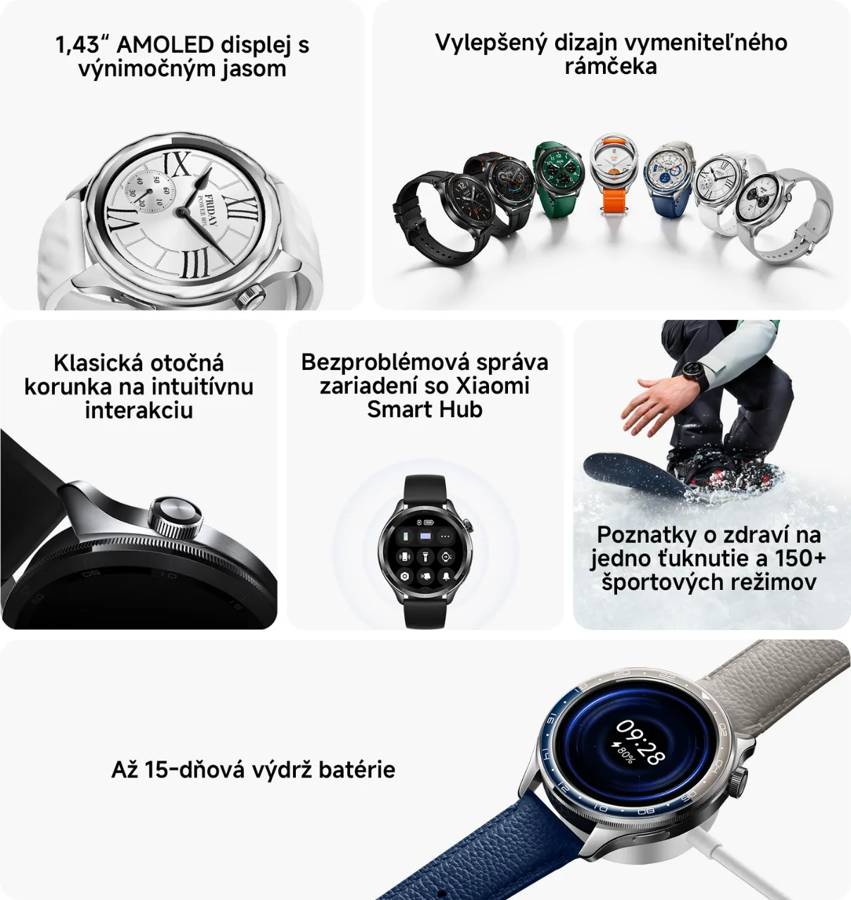 Kľúčové vlastnosti hodiniek Xiaomi Watch S4 Black
