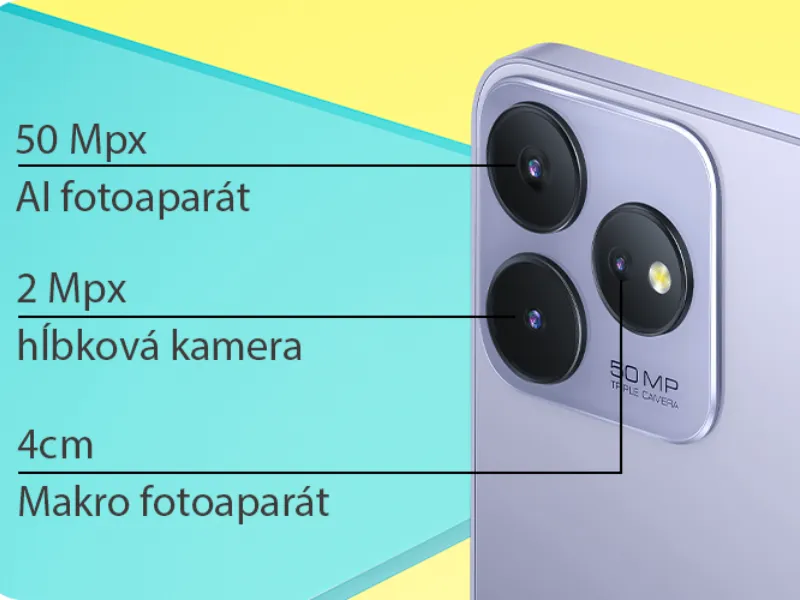 Mobilný telefón ZTE Blade V50 Design je pomocou 50 Mpx fotoaparátu pripravený premeniť každý prchavý moment na nezabudnuteľnú spomienku.