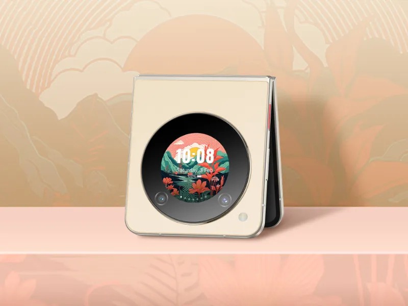 Vďaka externému displeju telefónu ZTE Nubia Flip 5G máte k dispozícií najdôležitejšie funckie telefónu, takže telefń nemusíte vôbec otvárať.