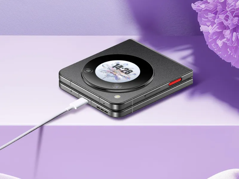 Vybytá batéria telefónu ZTE Nubia Flip 5G vás len tak neprekvapí a ak by aj došlo k jej vybitiu v zálohe máte rýchle 33 W nabíjanie.