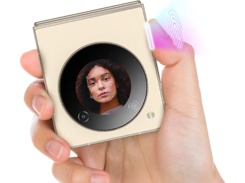 Displej telefónu ZTE Nubia Flip 5G môžete otvoriť dvoma spôsobmy, a to pomocou tváre alebo odtlačku prsta.