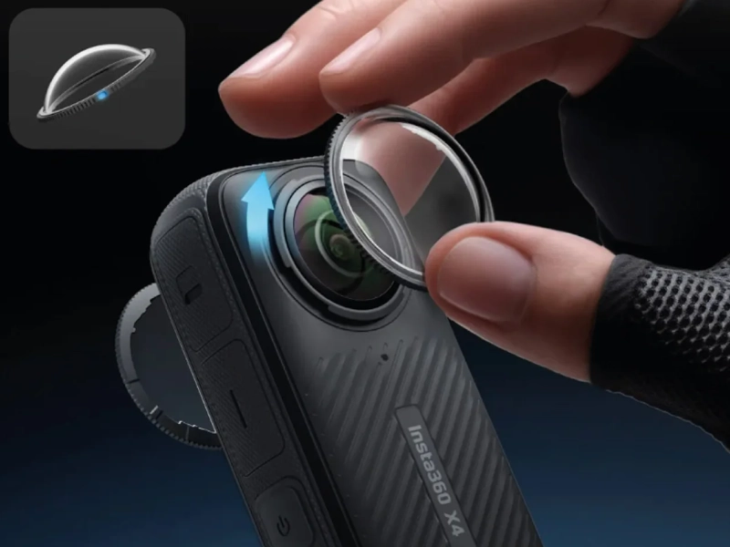 insta360_X4 odnímateľné krytky objektívov