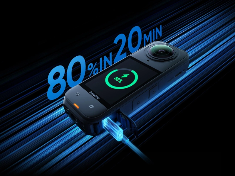 Insta360_X5 výdrž a nabíjanie