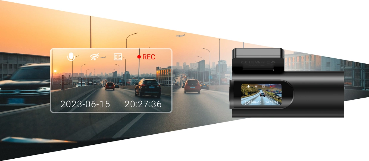 Autokamera NAVITEL R35 disponuje &scaron;ikovn&yacute; IPS displejom.