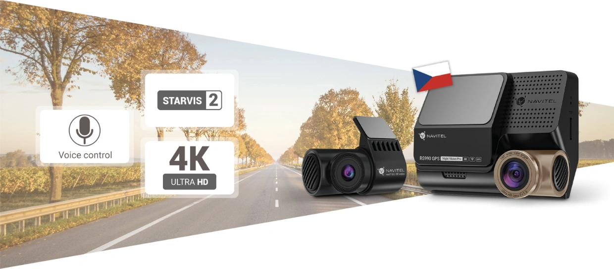 Autokamere NAVITEL RS990 GPS neunikne žiadny d&ocirc;ležit&yacute; detail.