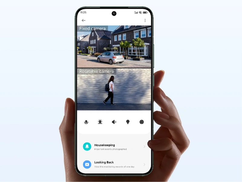 Kamera Xiaomi Outdoor Camera CW500 Dual sníma dvoma kamaerami naraz.