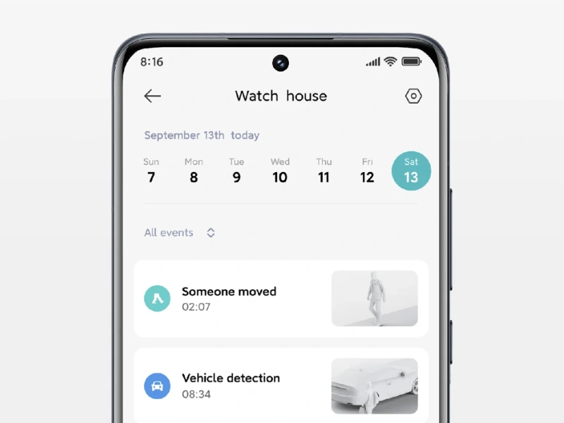 Kamera Xiaomi Outdoor Camera CW500 Dual používa AI na detektkciu ľudí a vozidiel.