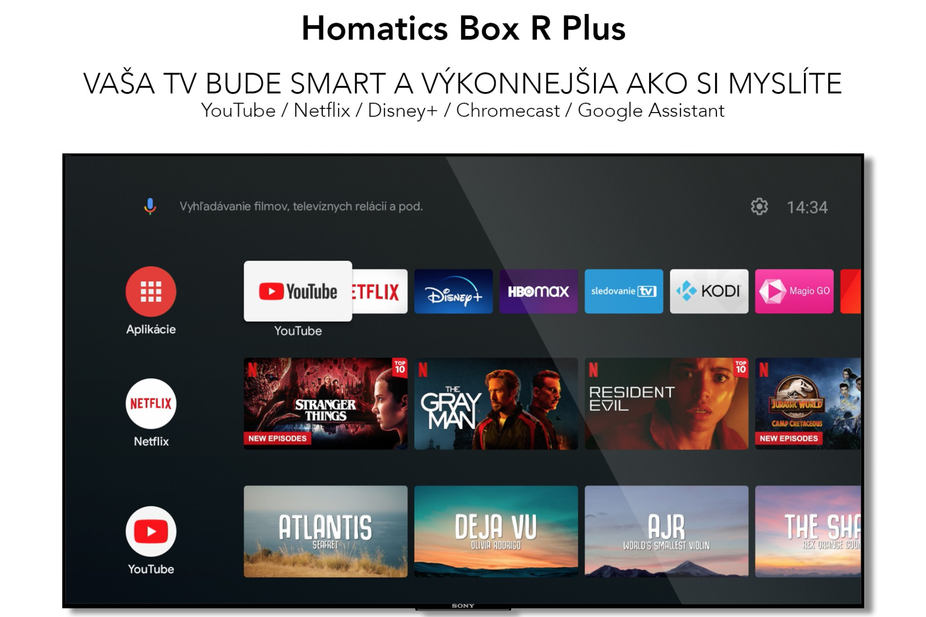 Multimediálne centrum Homatics Box R Plus 4K Android TV