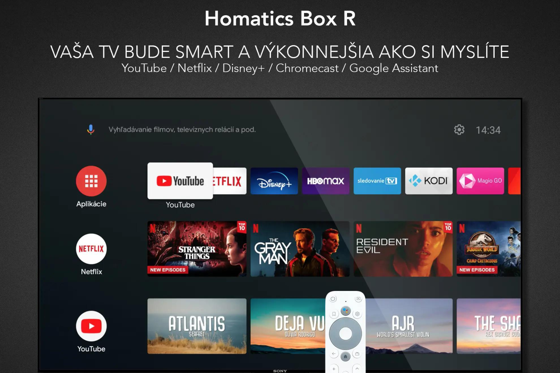 Multimediálne centrum Homatics Box R 4K Android TV