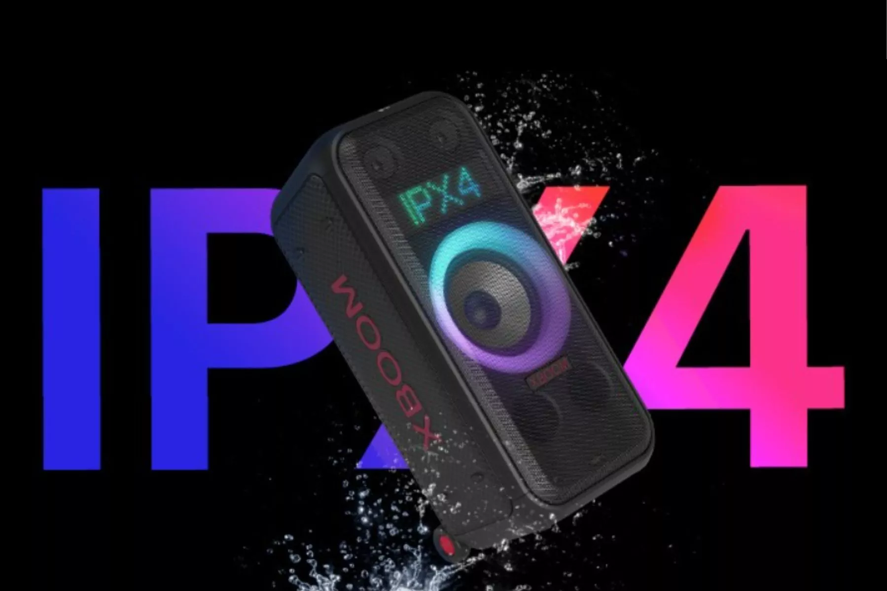 Odolný voči vode s krytím IPX4