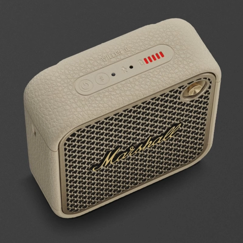ezdrôtový reproduktor Marshall Willen II je vybavený technológiou Bluetooth LE Audio-ready pre najvyššiu kvalitu zvuku a otvára dvere novým možnostiam zdieľania vašej obľúbenej hudby cez Auracast™.