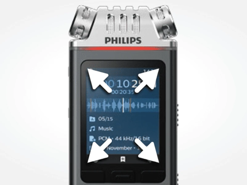 LCD-displej-diktafon-philips_