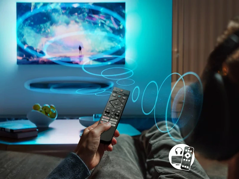 LED SMART televízor PHILIPS 50PUS7001/12 disponuje univerzálnym diľkovým ovládaním.