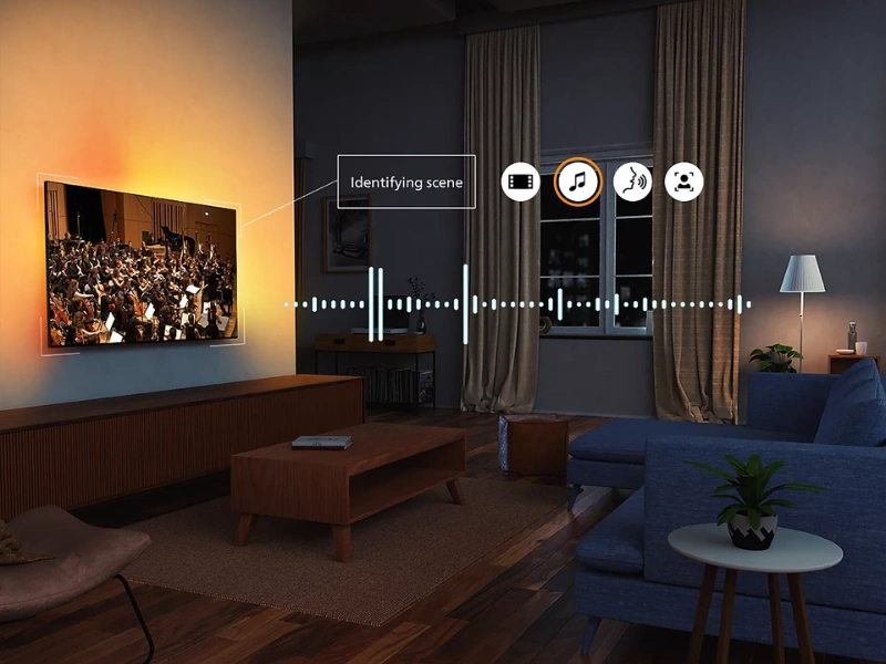 IntelliSound Engine v televízore PHILIPS 42OLED811/12 prispôsobí zvuk tomu, čo práve počúvate.