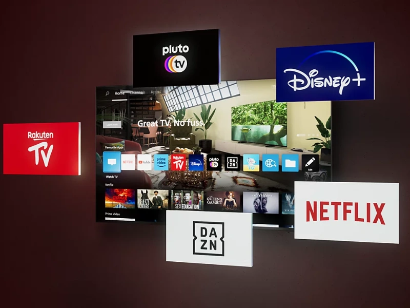 Smart platforma Titan OS v TV PHILIPS 48OLED811/12 združuje obľúbené streamovacie aplikácie na jednom mieste.