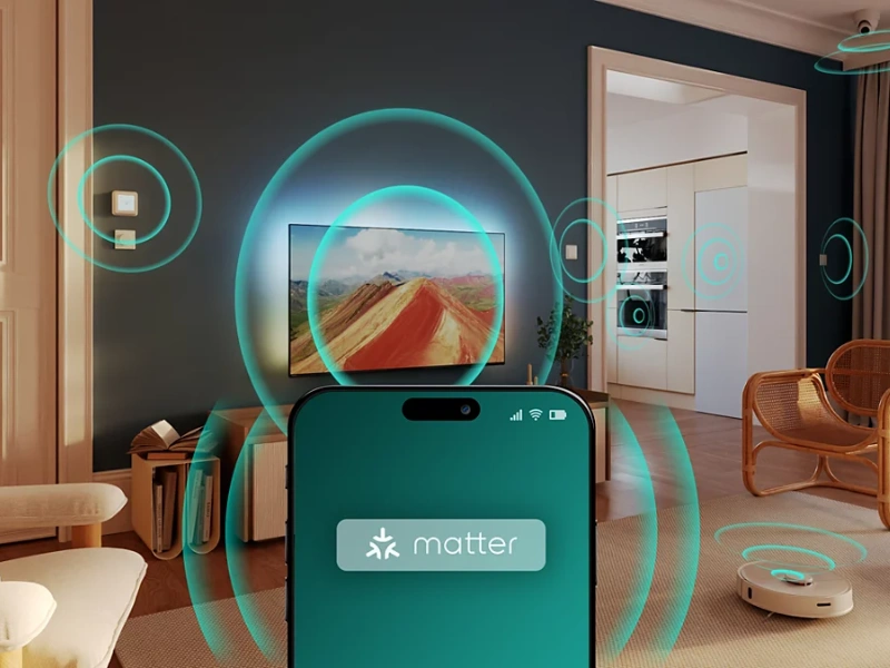 QLED SMART telev&iacute;zor PHILIPS 50PQS9011/12 disponuje konektivitou s Matter Smart Home.
