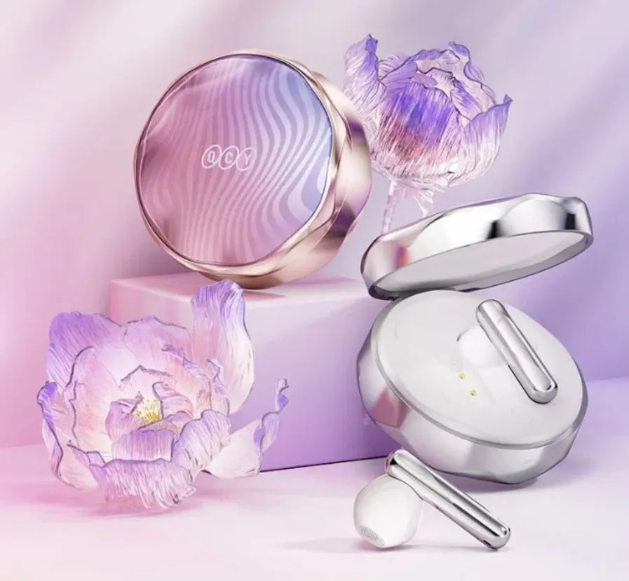 Bluetooth Handsfree QCY FairyBuds T21 - Silver