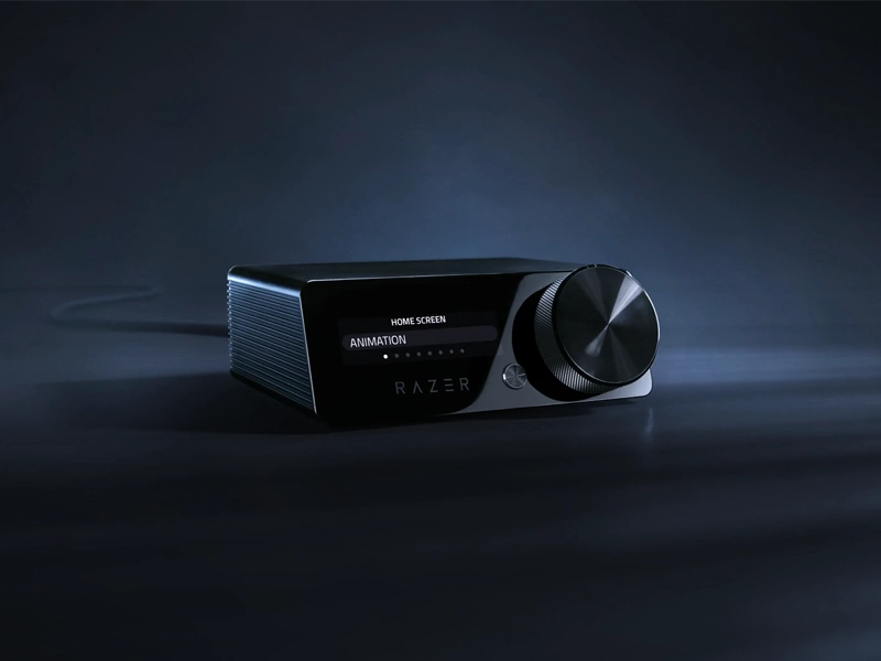 Razer_Kraken_V4_Pro oled ovládací panel