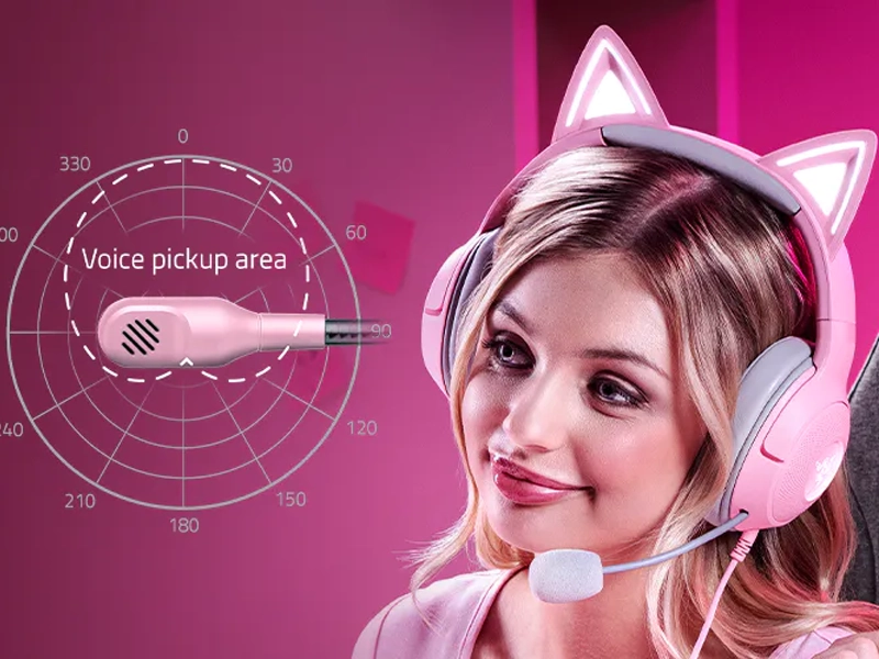 Razer_Kraken_Kitty_V2_Quartz mikrofón