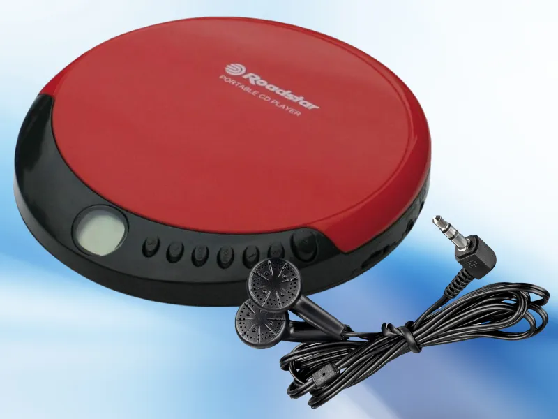 Discman Roadstar PCD-435NCD/RD sa dodáva so slúchadlami.