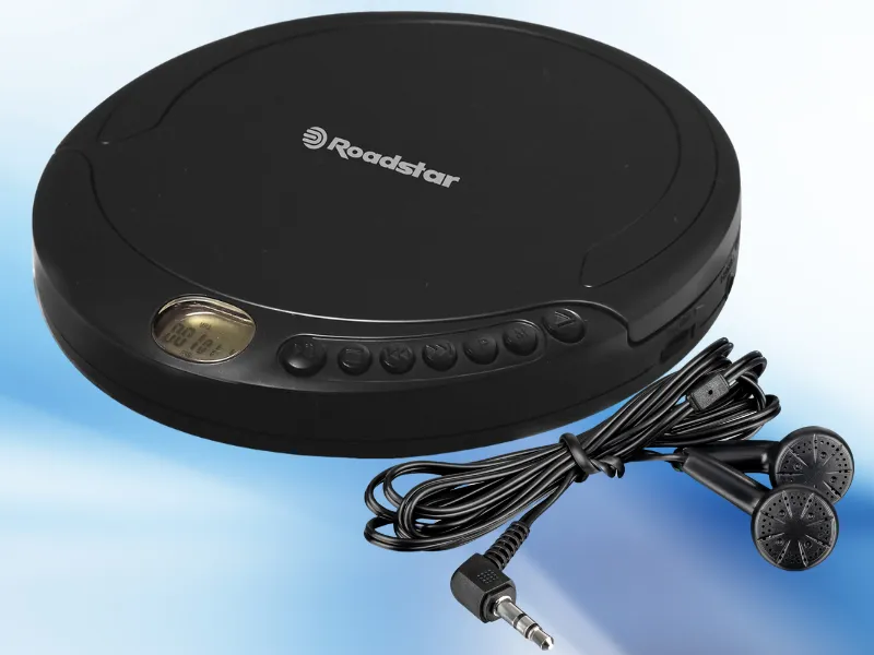 Discman Roadstar PCD-435NCD/RD sa dodáva so slúchadlami.