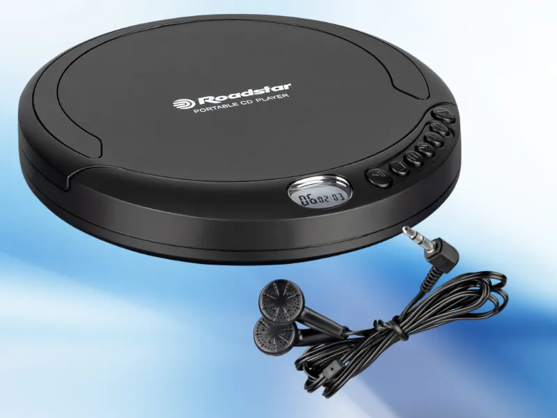 Discman Roadstar PCD-435NCD/BK sa dodáva so slúchadlami.