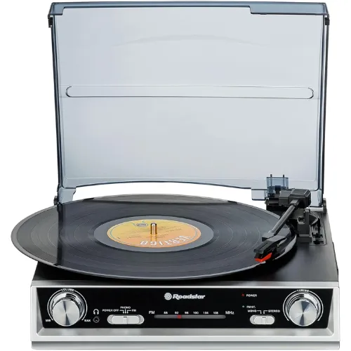 Gramofón Roadstar TTR-8634 splní každú vašu požiadavku na hudbu od starýc vinylov, singlov či celých albumov.