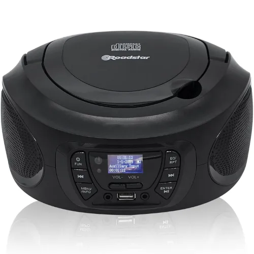 Prenosné rádio Roadstar CDR-375D+/BK splní každú vašu požiadavku na hudbu.