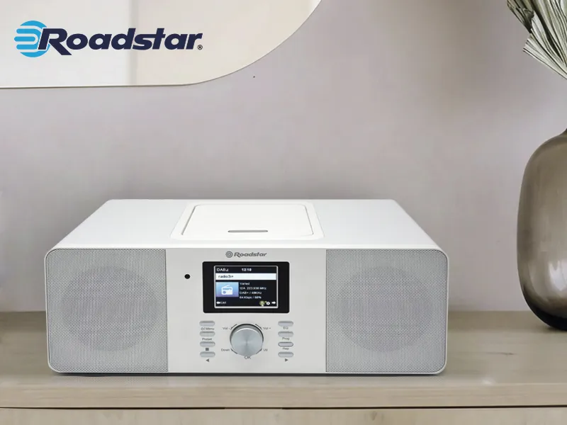 Internetové rádio Roadstar IR-540D+BT/WH vám pomocou Wi-Fi otvorí bránu k tisíckam rádiostaníc.