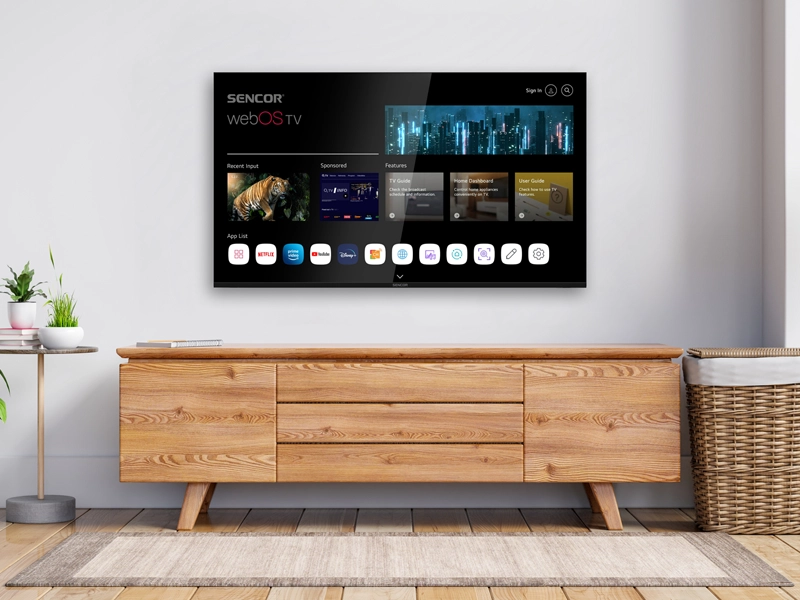 sencor qled tv SLE 50Q871B web os rozhdranie