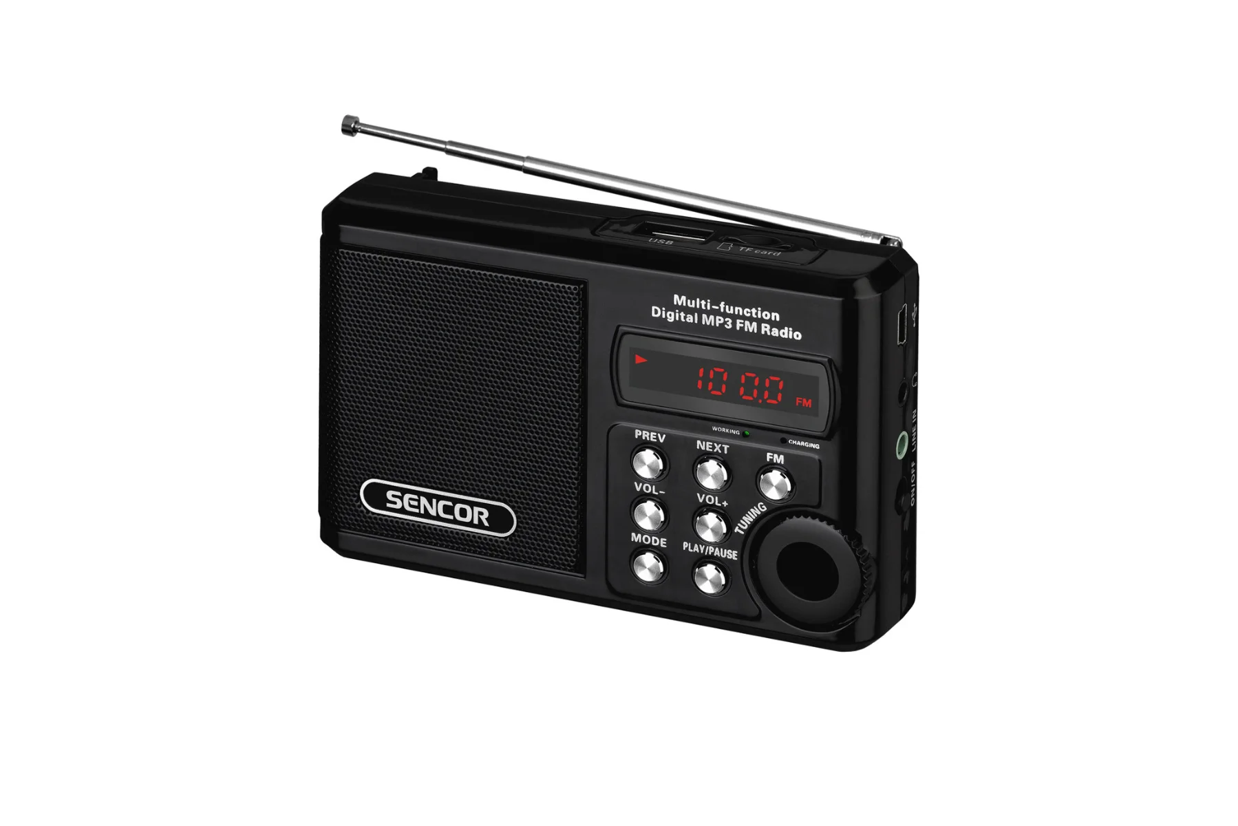 Prenosné rádio Sencor SRD 215 B vydrz nabijanie