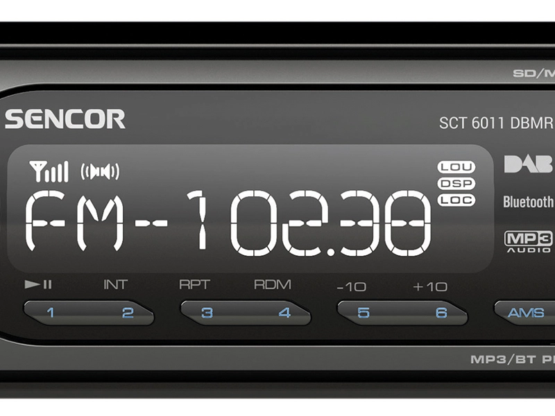 Sencor_SCT_6011DBMR rádio DAB+/FM/AM s 30 predvoľbami
