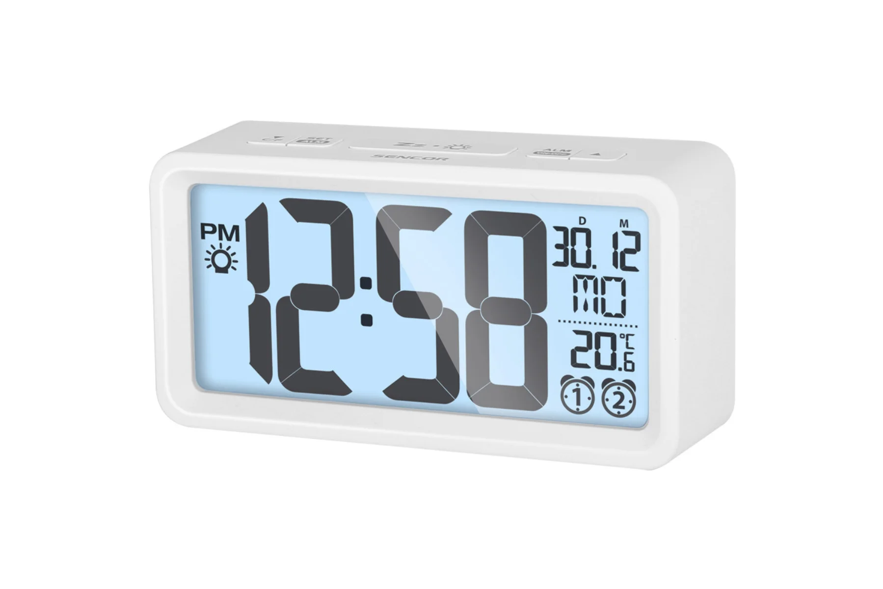 Digitálne hodiny s budíkom a teplomerom Sencor SDC 2800 W presne merania