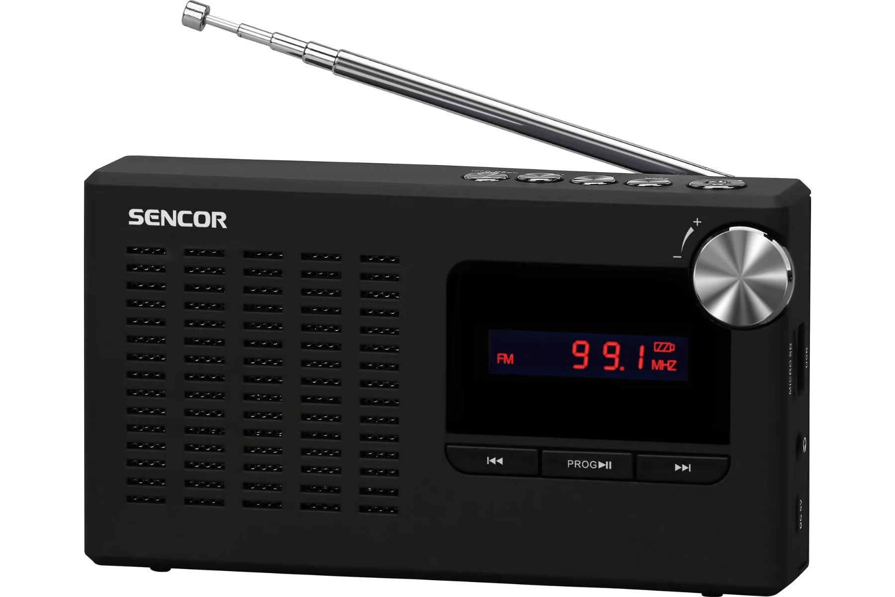 Prenosný PLL FM rádioprijímač Sencor SRD 2215 vykon zvuk