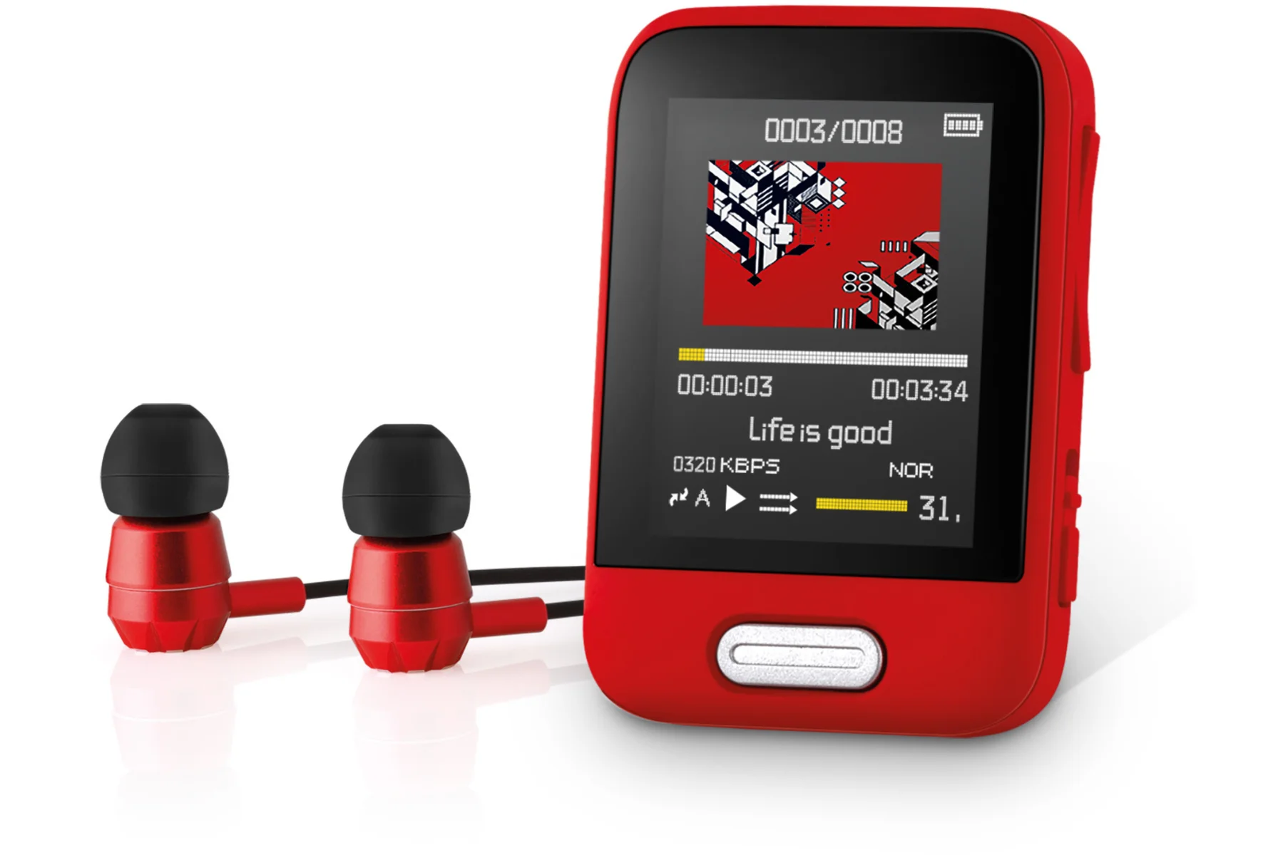 MP3/MP4 prehrávač Sencor SFP 7716 RD zivotny styl