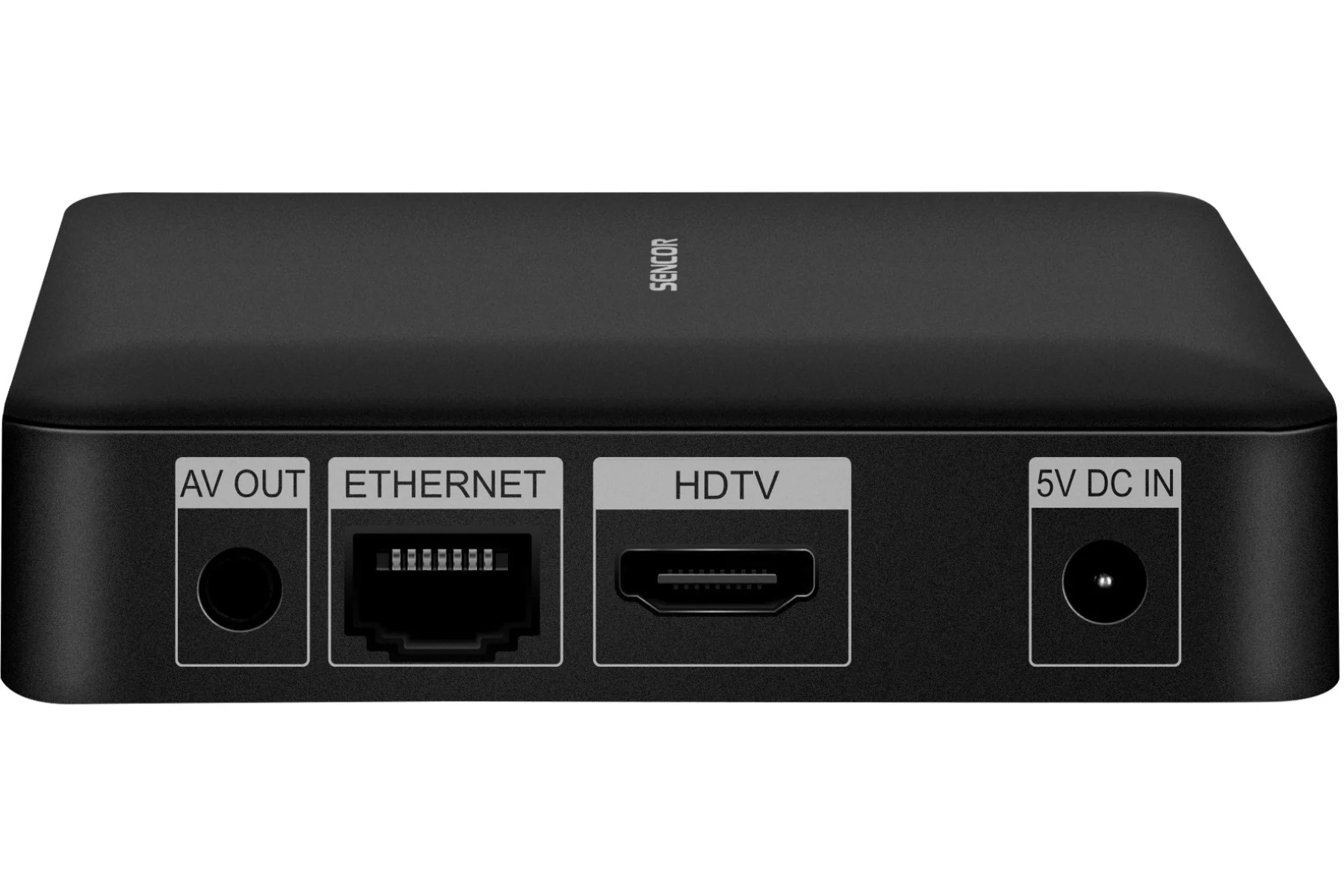 Certifikovaný Android TV Box Sencor SMP ATV1 pripojenie porty