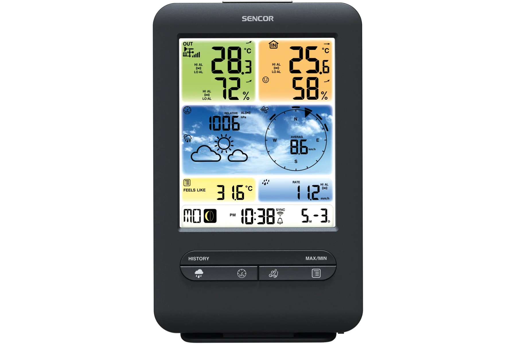 Wifi meteorologická stanica Sencor SWS 9898 LCD displej