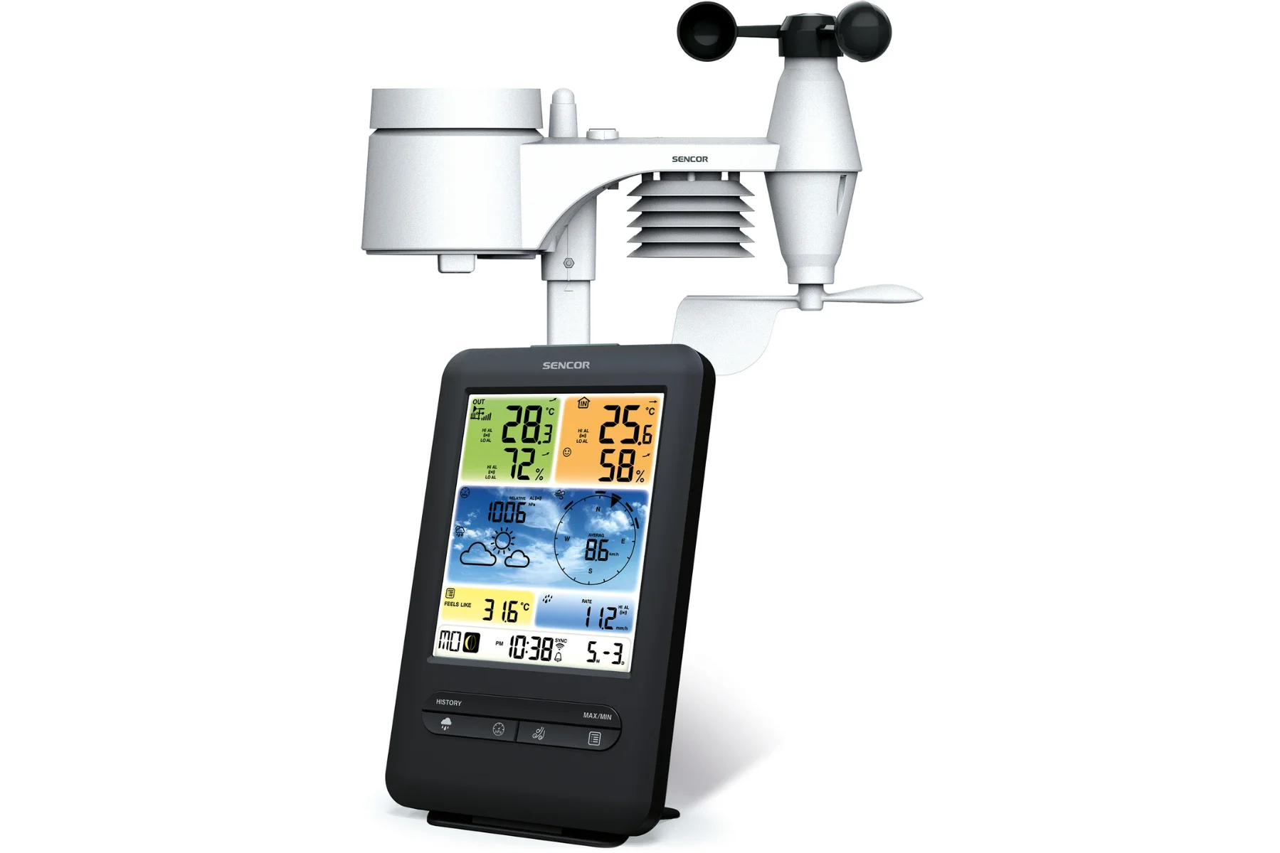 Wifi meteorologická stanica Sencor SWS 9898 komplexne merania