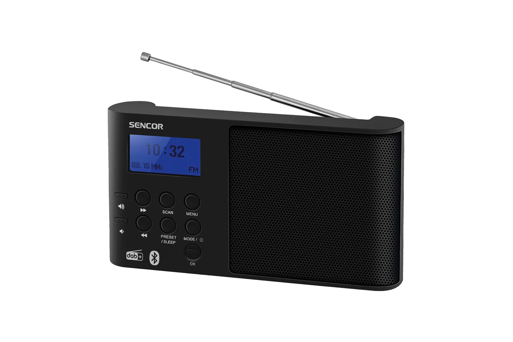 Digitálne rádio Sencor SRD 7100B dizajn rozmery