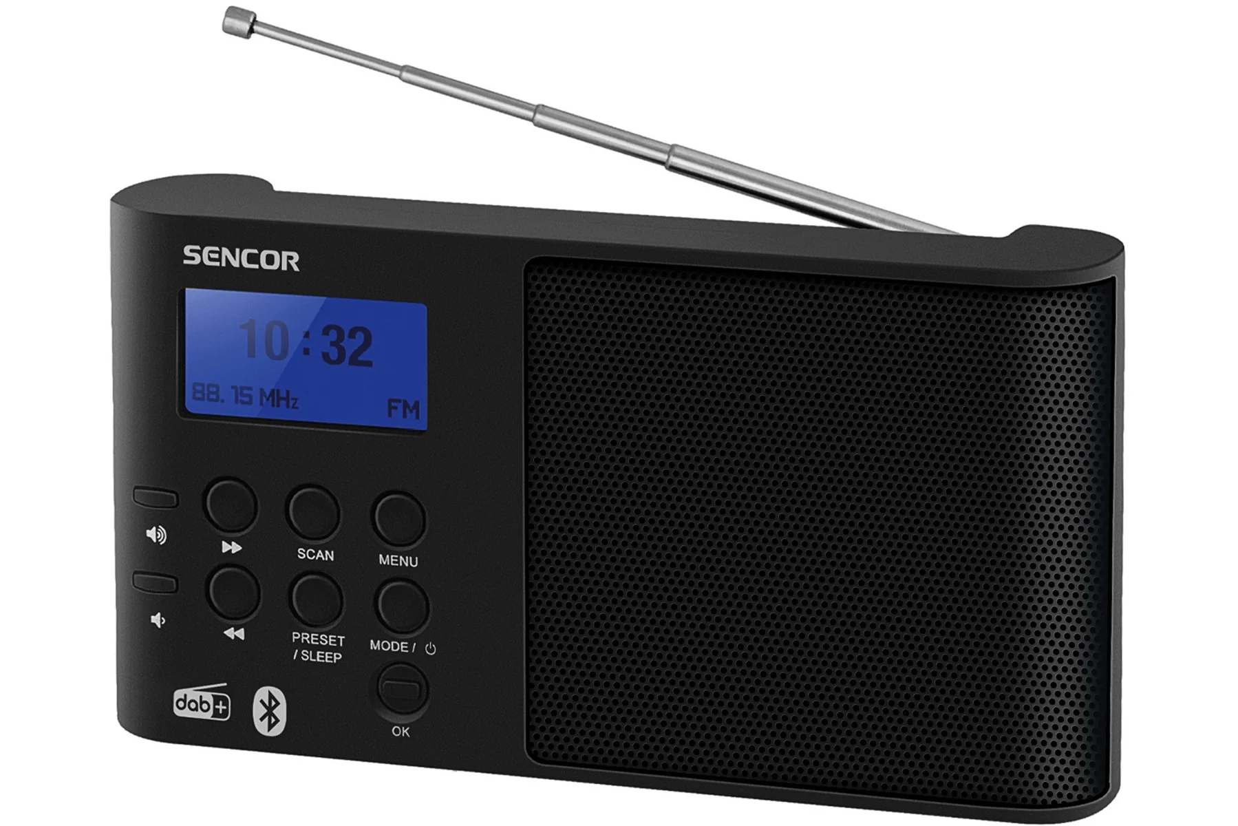 Digitálne rádio Sencor SRD 7100B prijem stanic ovladanie