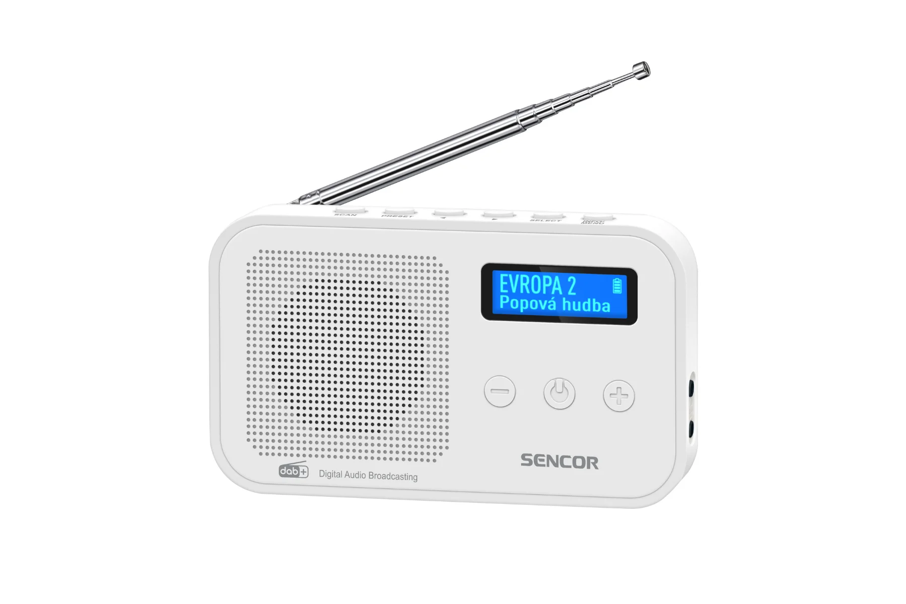 Digitálne rádio Sencor SRD 7200 W DAB+ dizajn