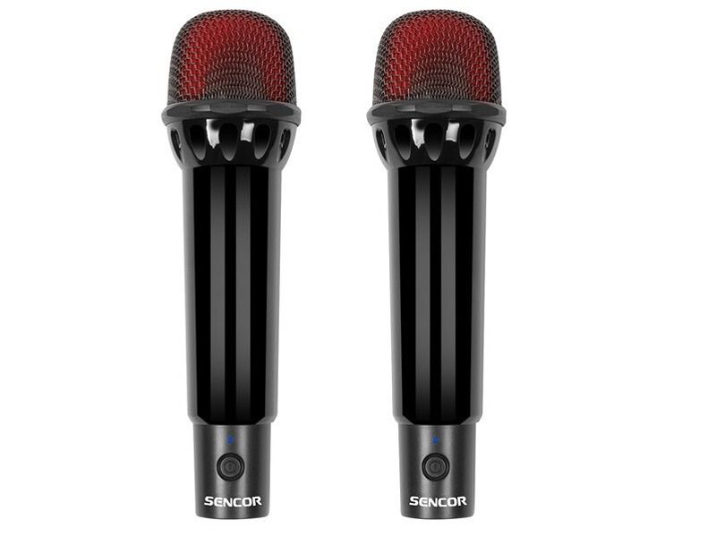 Bezdrôtový karaoke reproduktor Sencor s 2 mikrofónmi a svetelnými efektami
