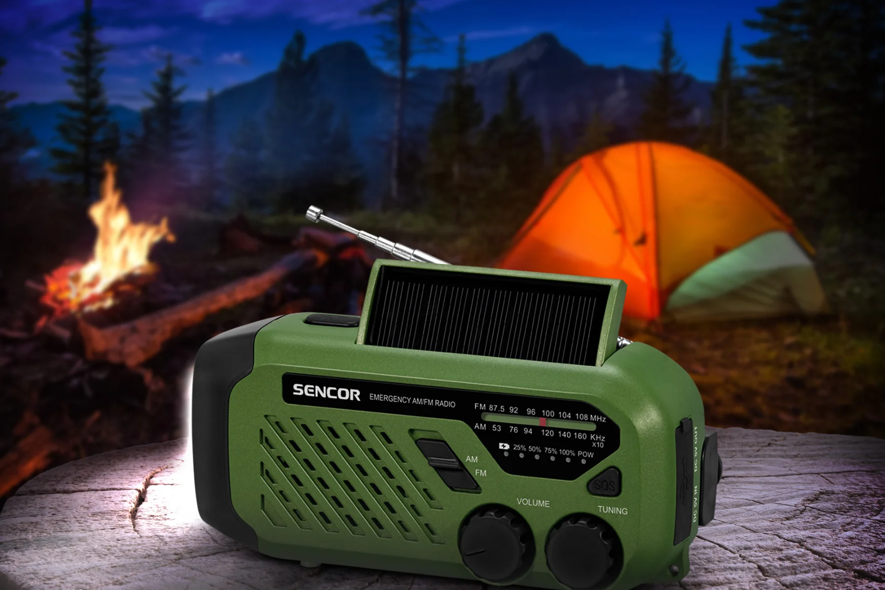 Kempingové rádio so svetlom Sencor SRD 1000SCL spolahlivost