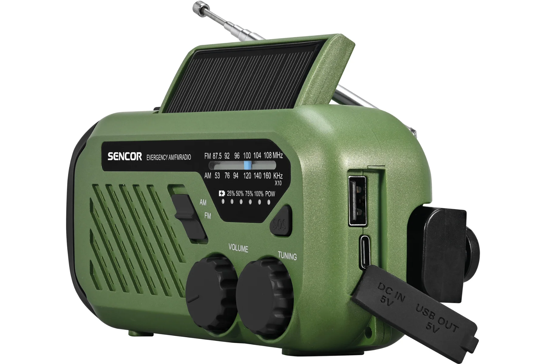 Kempingové rádio so svetlom Sencor SRD 1000SCL funkcie