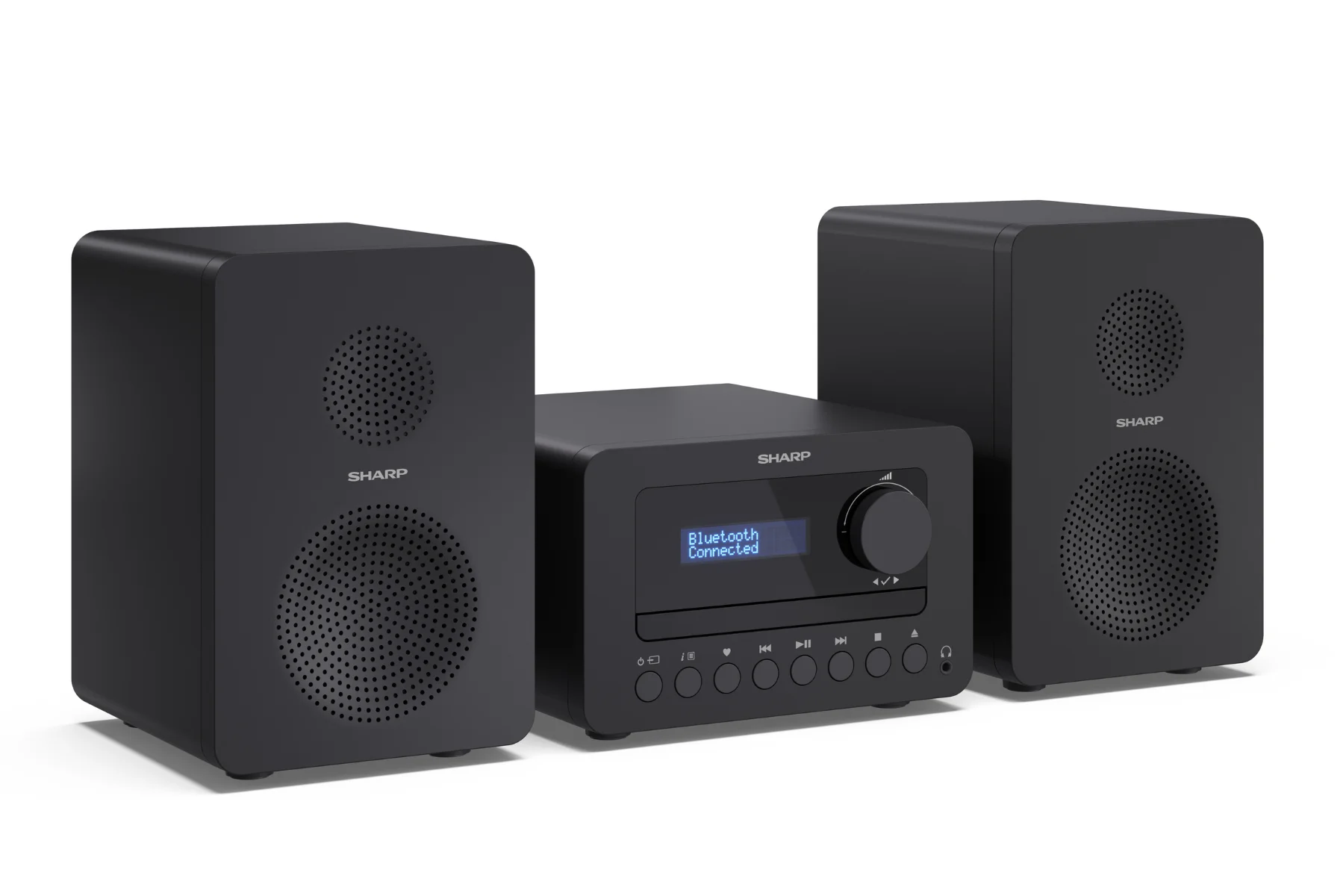 Hi-Fi Mikrosystém Sharp XL-B520BK DAB usb pripojenie drevene reproduktory