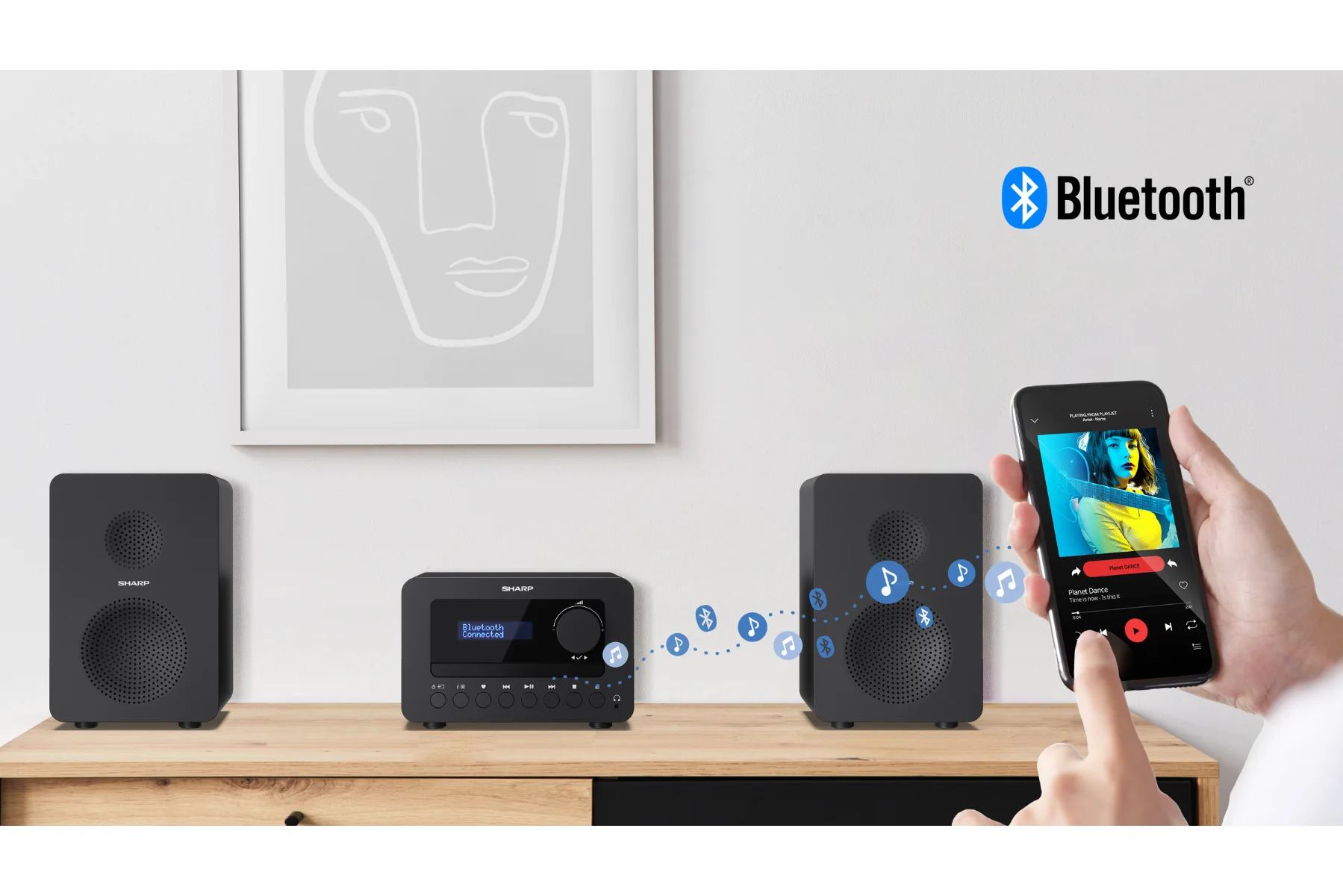 Hi-Fi Mikrosystém Sharp XL-B520BK DAB bluetooth