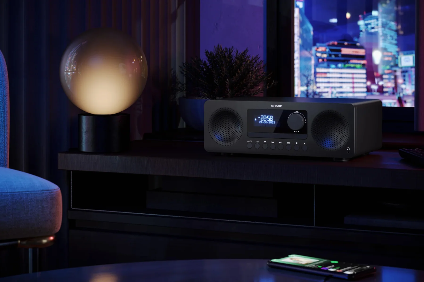 Digitálne rádio Sharp XL-B720DBK moznosti prehravania