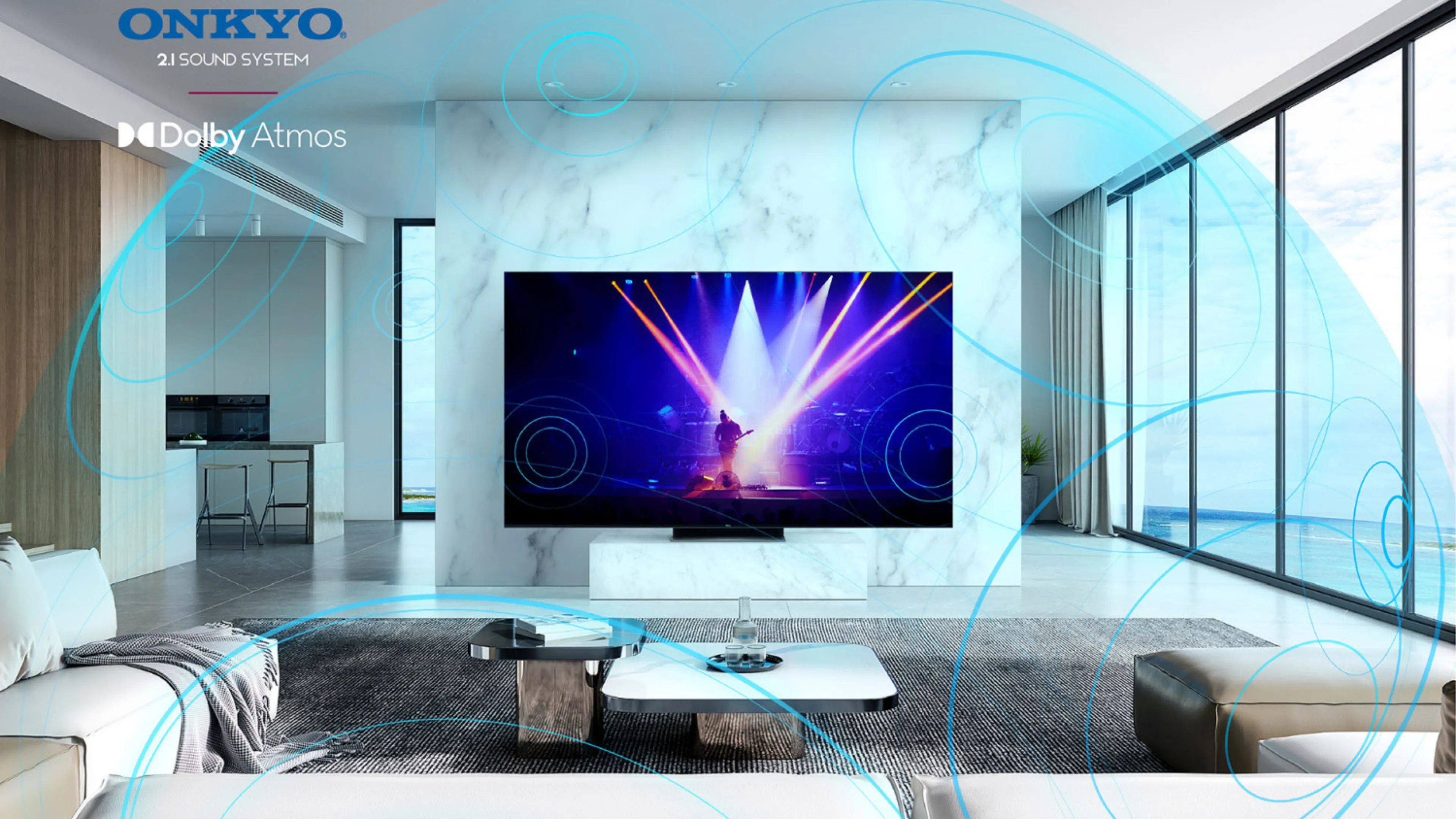 ONKYO 2.1 zvukový systém s podporou Dolby Atmos