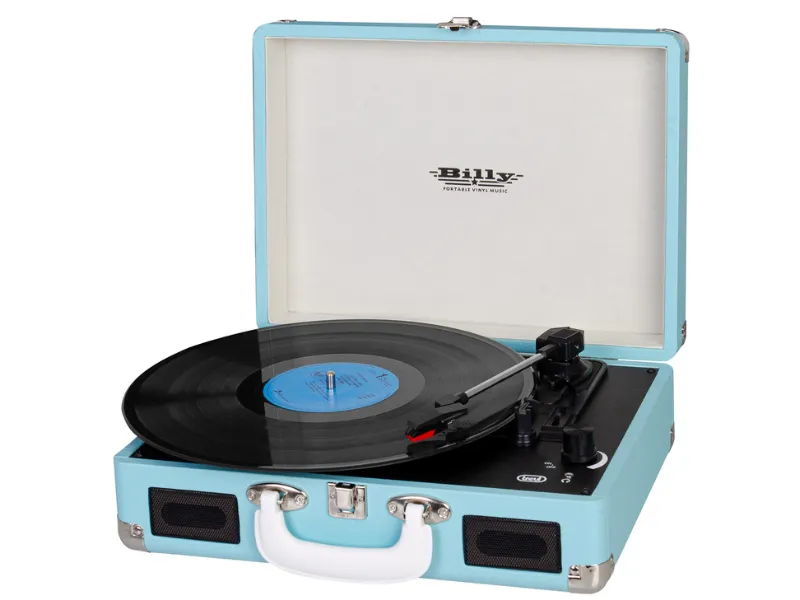 Nie je vinylová platňa, s ktorou by si prenosný gramofón Trevi TT 1015 BL neporadil.